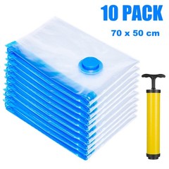 10Pcs Jumbo Vacuum Storage Bags Space Saver Seal Clear Compression Bag Organizer