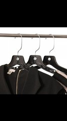Plastic Dress Hangers 100 Black 17″ Retail Clothing Swivel Hooks Shirt Top