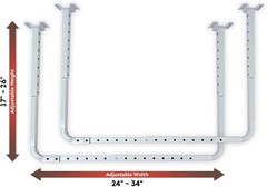Garage Ceiling Storage Rack Kit Adjustable White Heavy Duty Overhead Shelving