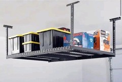 Husky Overhead Garage Storage Rack Heavy Duty 97.5 INX43.75INX32 In Adjustable H