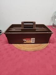 Vintage Rubbermaid Roughneck Carry Caddy Chocolate Brown #3154 Original Sticker