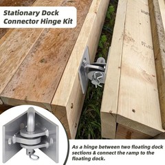 Stationary Dock Connector Hinge Kit,Floating Dock Hinges Hardware Brackets,He…