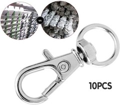 20Pcs Swivel Snap Hook Set Stainless Steel with Split Key Rings for DIY