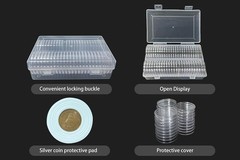 Coin 50 Clear Plastic Holder Capsules Silver Dollar Morgan Silver Dollar 40MM