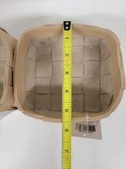 Set of 2 Small Faux Leather Woven Storage Baskets 5.5″ x 5.5″ x 3″