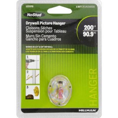HILLMAN NoStud Metallic Drywall Picture Hanger 200 lb 1 pk