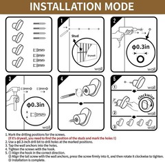 Sturdy Wall Mounted Hooks for Coats & Towels – Holds 5kg, Hassle-Free Install
