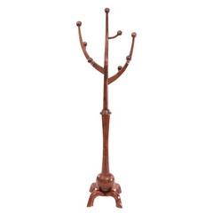 Wooden Freestanding Clothes Rack Bedroom Coat Rack Tree Stand Hanger 8 Hooks