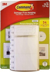 3M Command Picture Hanging Strips 34 Pairs 68 Large Strips Hold 16 lbs