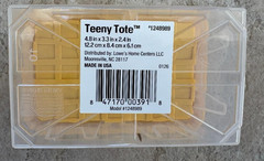 CLEAR Lowe’s Teeny Tiny Tote Mini Storage Container With Lids SET OF 4 free ship