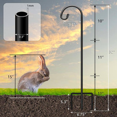 32 In. Wrought Iron Black Shepard’S Hooks (4-Pack)