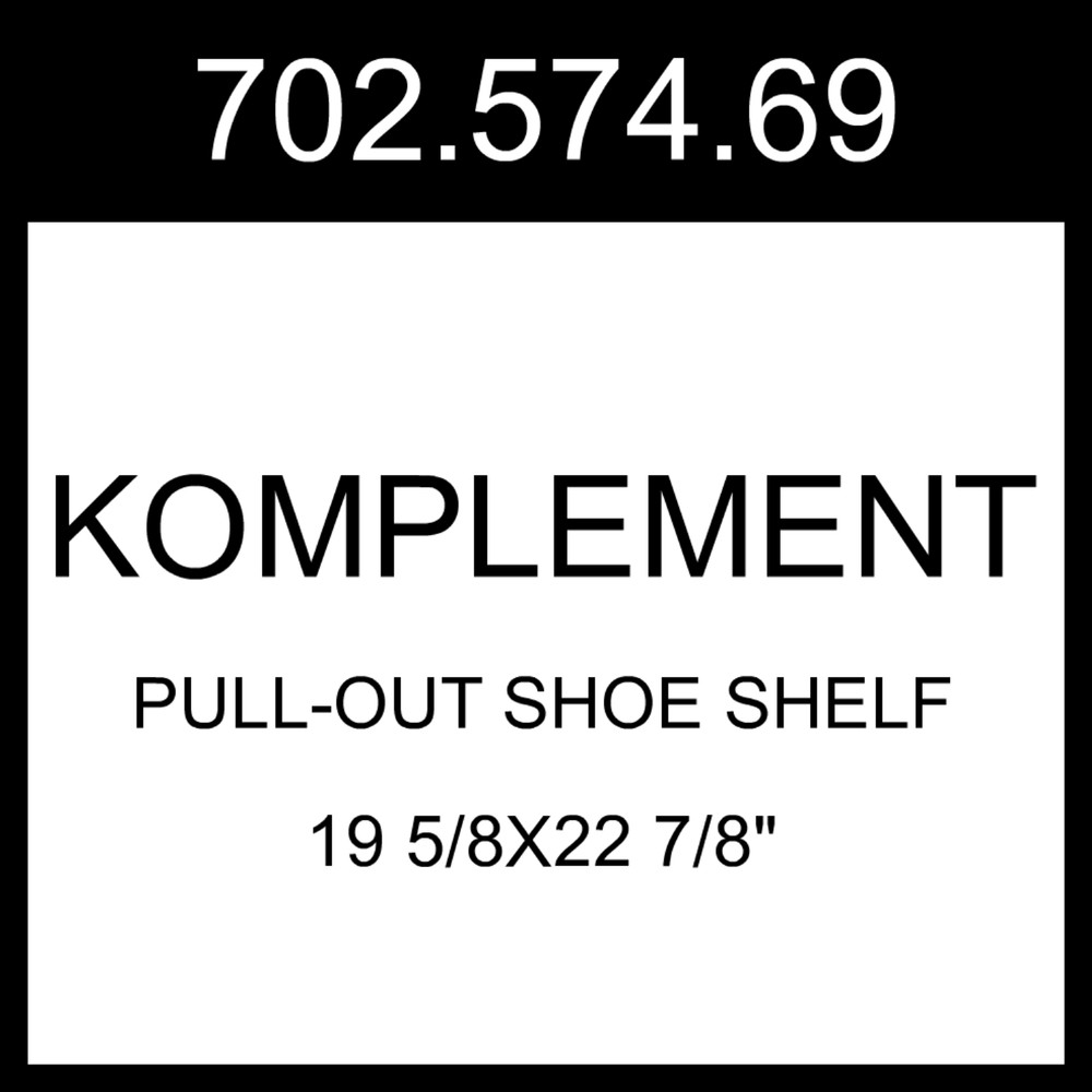 IKEA KOMPLEMENT Pull-out Shoe Shelf Dark Gray 19 5/8×22 7/8″ 702.574.69