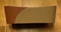 Faux Leather Storage Bin Caddy Towel Drinks 2 Tone Brown New Elegant Decor
