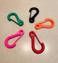 Durable Plastic Snap Hooks | Misc Uses and Assorted Colors | 3.125″ x 1.75″