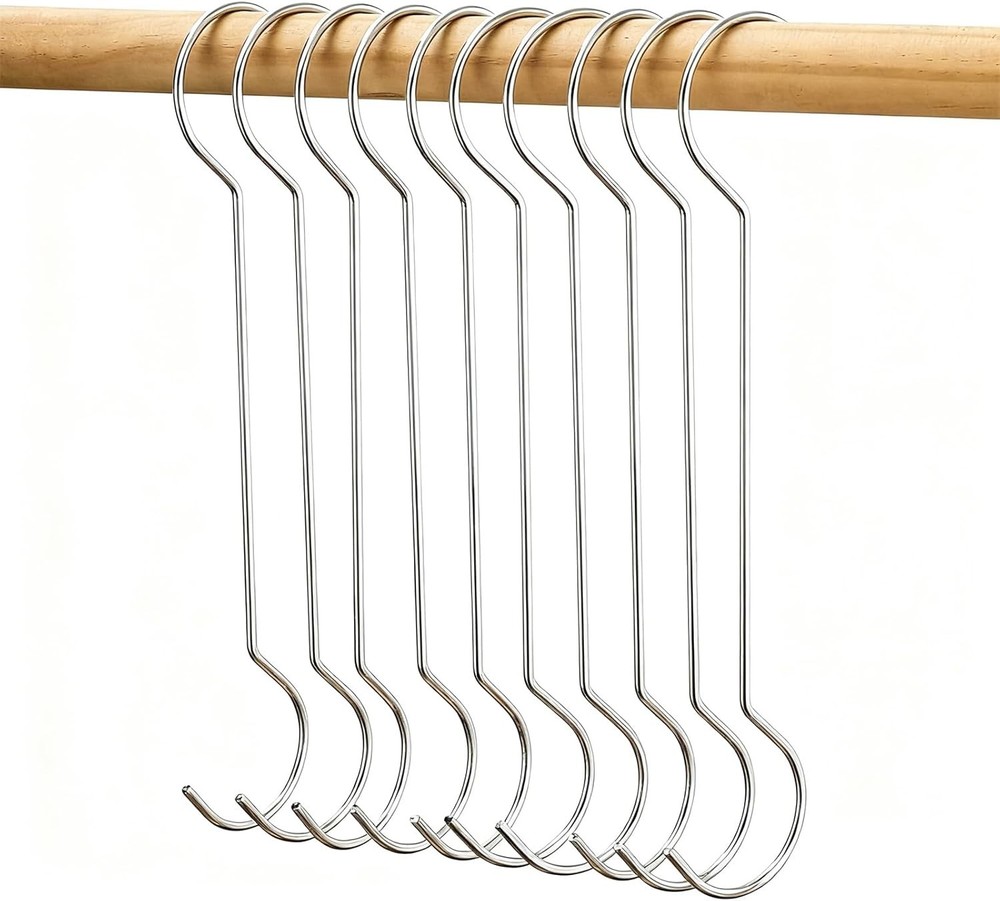 30 Pack 12 Inch Long S Hooks, Metal Extra Large S Hooks for Hanging Kitchenwa…