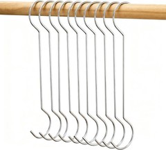 30 Pack 12 Inch Long S Hooks, Metal Extra Large S Hooks for Hanging Kitchenwa…