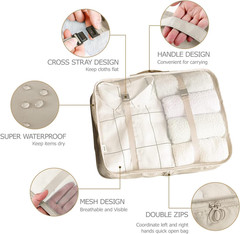 LANSKLBD 6/8 Set Packing Cubes for Suitcases Travel Luggage Packing Organizers,T