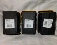 Lot of 3~Lowes Mini Totes~Black & Yellow~ mini Container Desk Storage~Small Tote