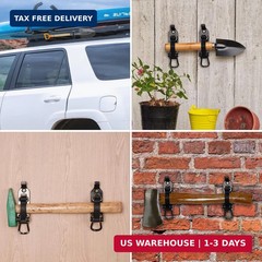 6Pcs Shovel Mount for Roof Rack, Heavy Duty Shovel Holder for Truck, Metal Rubbe