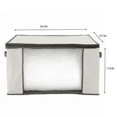 2 Pack 23. 6 In. L X 17. 7 In. W X 11. 8 In. H Inch Jumbo Fabric Storage Blanket