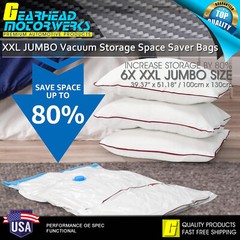 XXL Jumbo Vacuum Storage Bags Comforters Bedding Clothes Space Saver Hand Pump