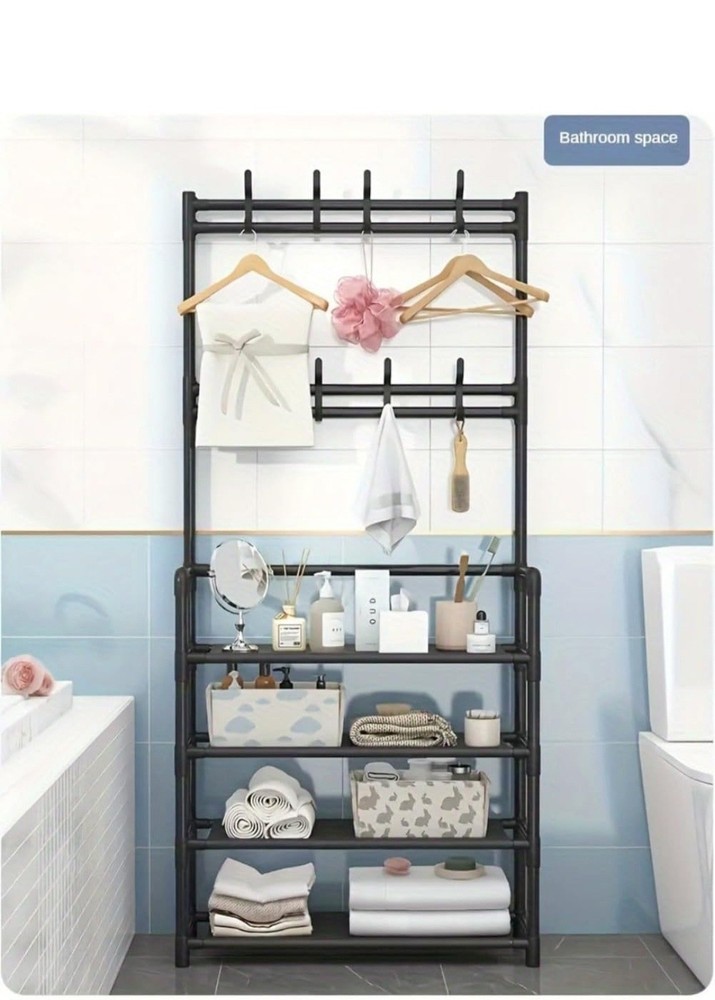 Black Generic Coat/Shoe Rack 2 In 1