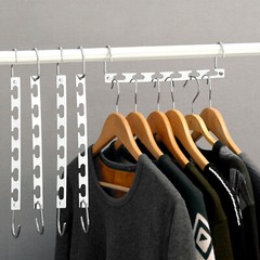 6 Pack Metal Wonder Closet Hanger Organizer Hook Space Saving Clothes Rack NEW