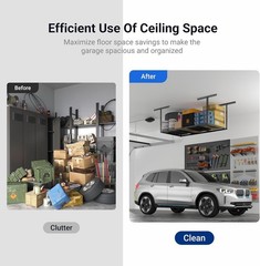Adjustable 3×6 Garage Storage Rack 450lbs Capacity – Ceiling Mounted Organizer