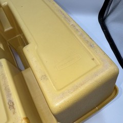 VTG Rubbermaid Yellow Divided Caddy Retro Kitchen Gardening Tool Cleaning 3153