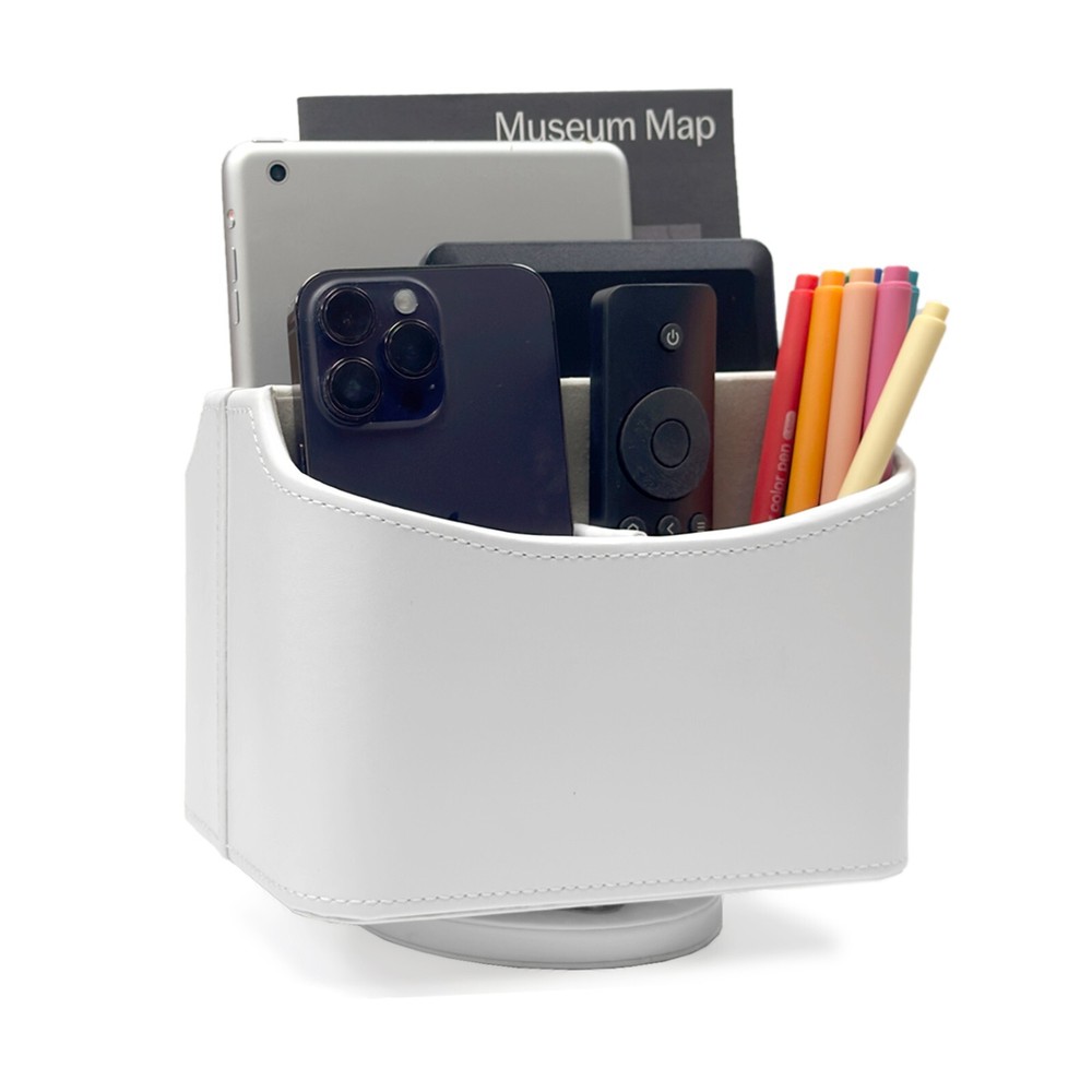 Spinning 360 Remote Control Organizer Desktop Rotetable Caddy Controller Holder