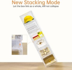 Efficient Closet Organizers: 6 Stackable Clear Bins with 19 Quarts Capacity Each