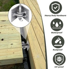 Stationary Dock Connector Hinge Kit,Floating Dock Hinges Hardware Brackets,He…