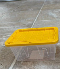 CLEAR Lowe’s Teeny Tiny Tote Mini Storage Container With Lids SET OF 4 free ship