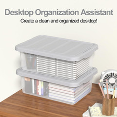 Heavy-Duty 14 Quart Clear Storage Box 2-Pack – Perfect for Organizing!