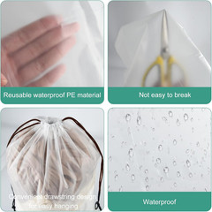 32 Pcs Shoe Bags for Travel, 15.7″ x 11.8″ Clear Drawstring Storage Bags Shoes