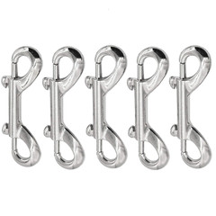 5pcs Bolt Snap Hook Strong Double Ended Stainless Steel Trigger Zinc Alloy Hooks