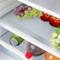 8 Pcs Refrigerator Liners Mats Washable, 8 Pack(17.7″×11.6″）, Clear