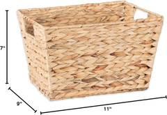 Medium Natural Hyacinth Storage Baskets – 2 Piece Set for Organizing
