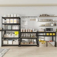 5-Tier Heavy Duty Metal Shelving Storage Adjustable Garage Shelves Utility Rack