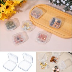 6 PCS Mini Clear Plastic Jewelry Box, Earplug 1.34 × × 0.7 inches,