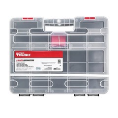 Hyper Tough 2-Pack Organizer, Stackable Plastic With 8 Movable Dividers,93512638