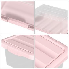 14 Quart Clear Stackable Storage Bins Organizer Containers Snap Lids 2 PCS