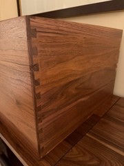 Record LP Crate, Storage Box, Solid Walnut, Dovetail Joinery, Symbol Audio
