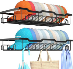 Hat Racks for Base Ball Caps Wall – Metal Hat Organizer for 48 Baseball Caps Hol