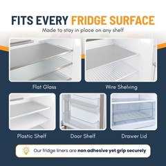 Refrigerator Liners for Shelves (8 Pack) 8 Sheets (17.7 x 11.4 Inches), Clear