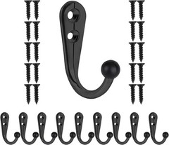 20pcs Wall Hooks for hanging, Metal Wall Hooks for Coats, Coat hooks for Wall US