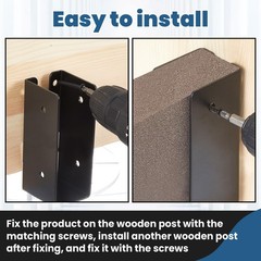 6 Pcs 2 x 6 Inches Concealed Joist Hangers, Q235B Steel Joist Bracket with 72…