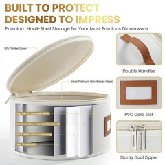 HOMELUX THEORY Flatware Storage Hard Shell China 14. Cutlery Storage, Ivory