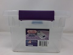 Sterilite 17511712 6 Quart Clearview Latch Storage Container 6 qt, Sweet Plum