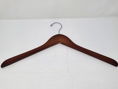 Vintage-Style Contoured Solid Wood Suit & Coat Hangers Rich Walnut/Dark Mahogany